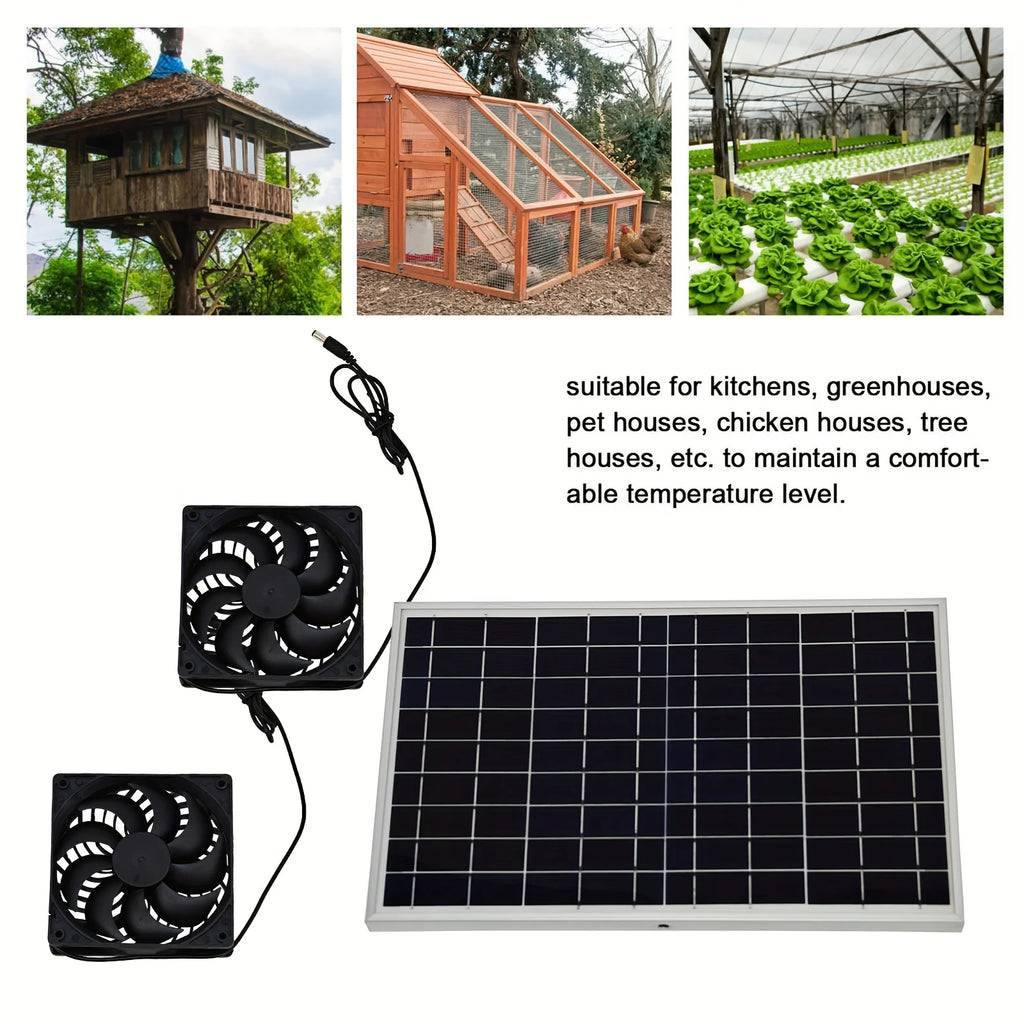 Extractor Solar 20W para Gallinero e Invernadero