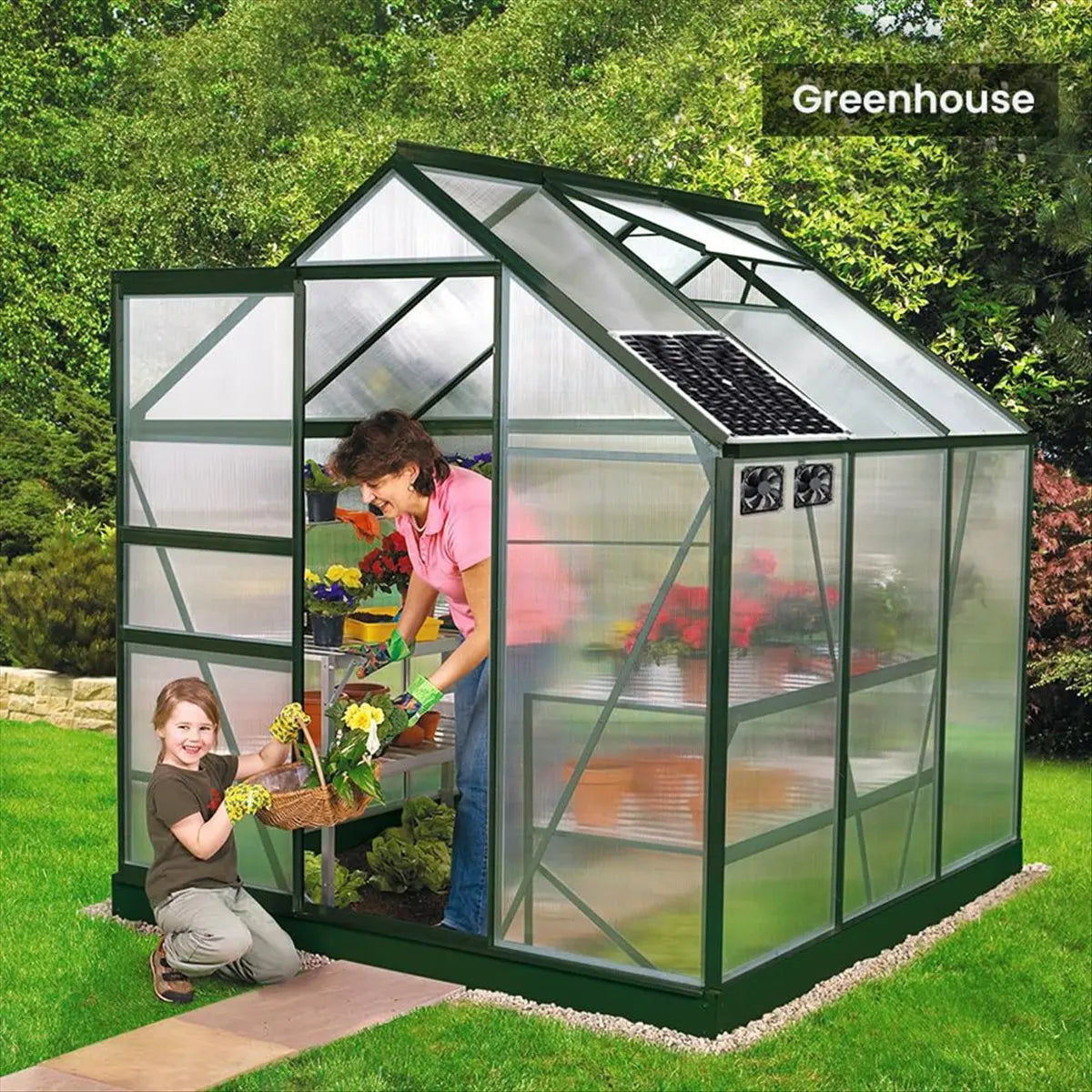 Ventilador Solar 12W Doble para Gallineros e Invernaderos