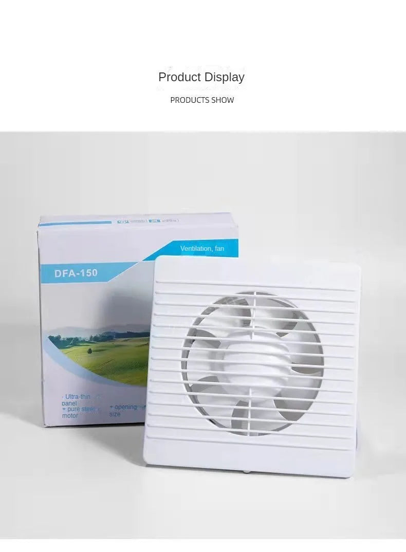 220V 4 inch 6 inch 8inch Hanging Wall White Ventilador Small Ventilator Extractor Exhaust Fans Toilet Bathroom Kitchen Fan