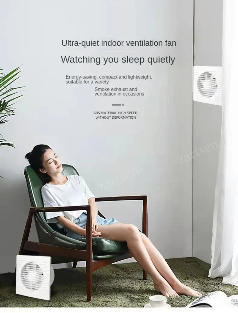 220V 4 inch 6 inch 8inch Hanging Wall White Ventilador Small Ventilator Extractor Exhaust Fans Toilet Bathroom Kitchen Fan