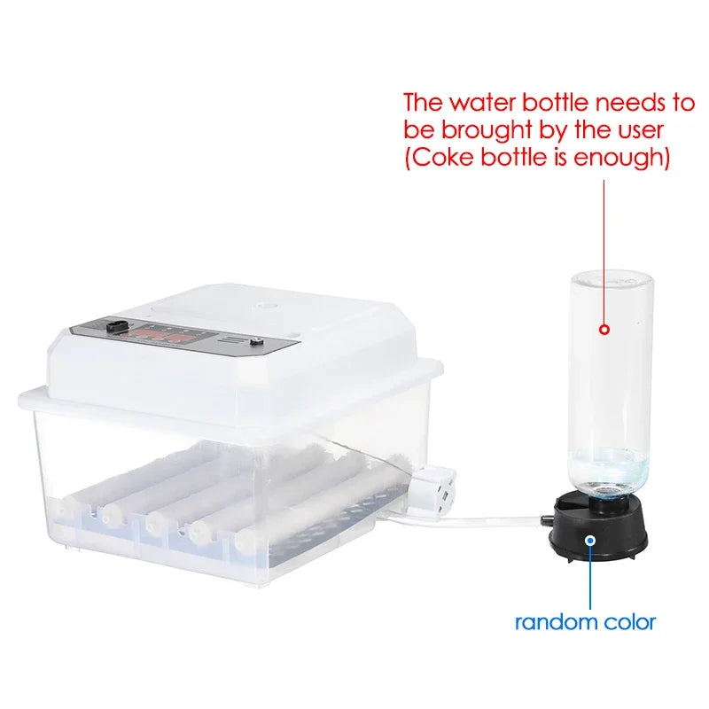 16 Eggs Farm Poultry Fully Automatic Turning Egg Incubator Dual-Electric Mini Household Brooder for Chicken Goose Duck Birds
