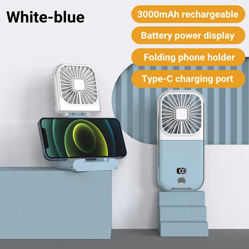 Foldable Hanging Neck Fan Cooling Desktop Refrigeration Handheld USB Mini Fan Camping Mute Ventilador Air Cooler for Sports