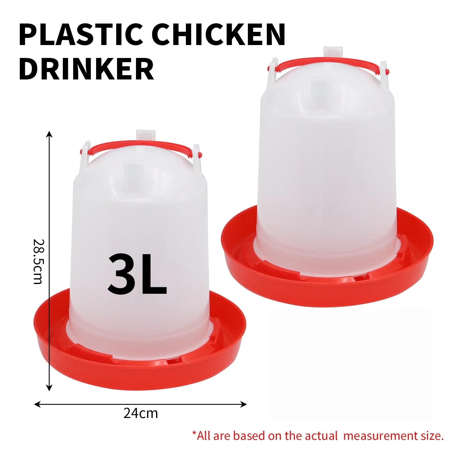 Cubo de agua automático para pollo, dispositivo de alimentación de gallina, gallo, gallina, suministro de agua de granja, 1/1, 5/2/3/4/5/6/8/11/14/16/18L