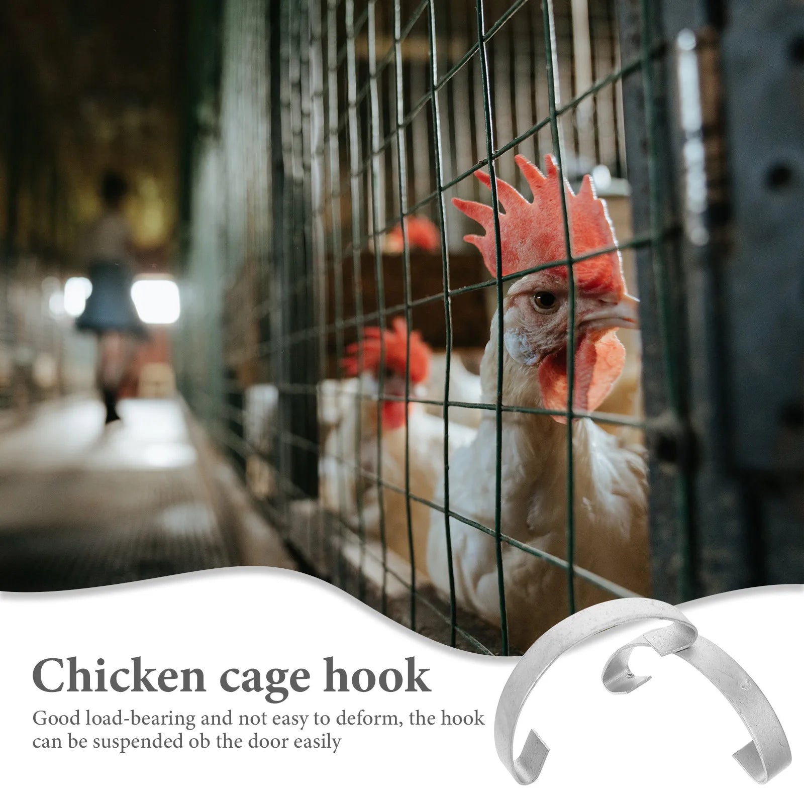 20 Ganchos de Acero para Jaulas – Resorte y Alta Resistencia