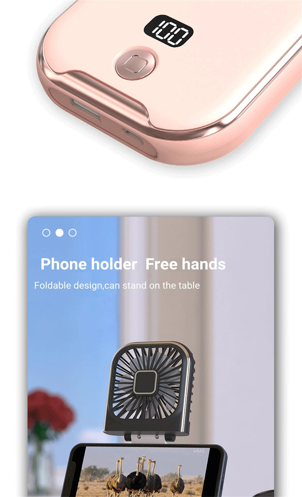 Foldable Hanging Neck Fan Cooling Desktop Refrigeration Handheld USB Mini Fan Camping Mute Ventilador Air Cooler for Sports