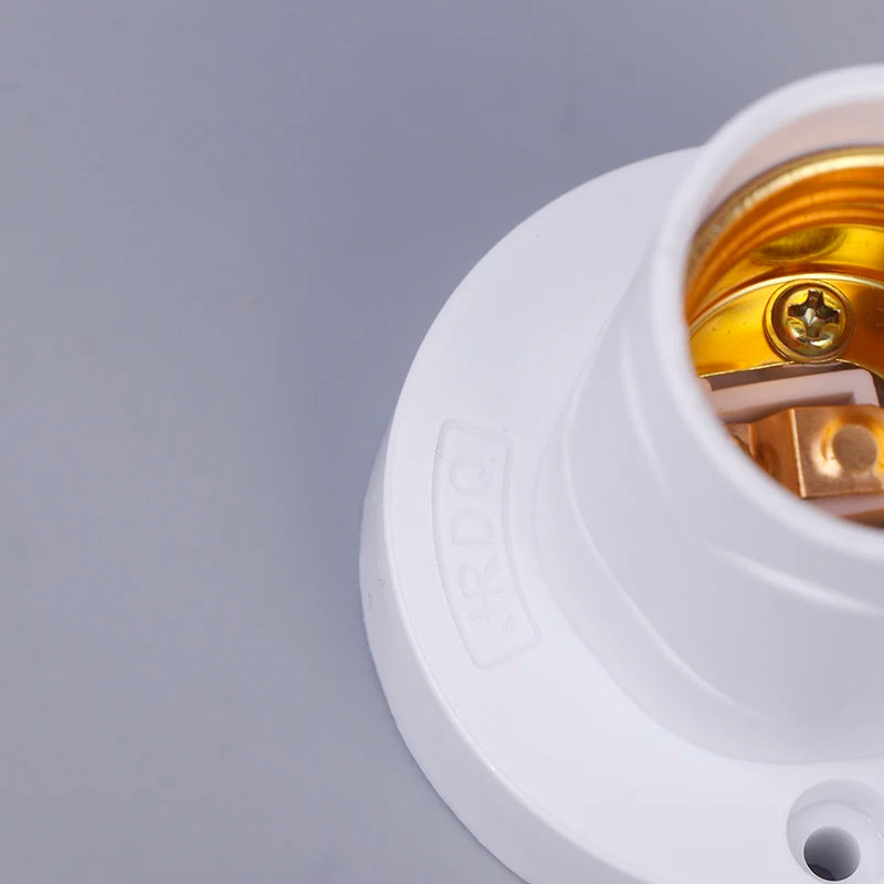 LED Lighting Bulb Socket E27 Socket 10A Flat Head Screw Rotatable Straight And Oblique 230V White Socket Light Fitting