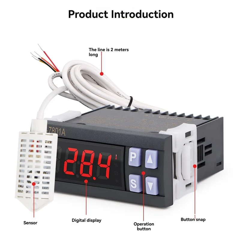 Controlador Automático de Humedad y Temperatura para Incubadora A69e