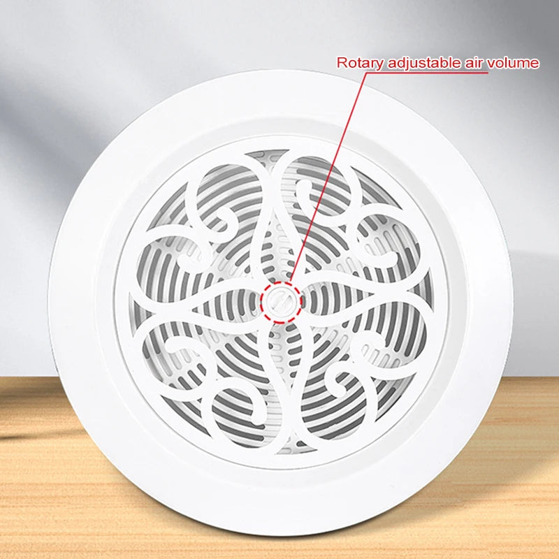 Adjustable Air Ventilation Cover Round Ducting Ceiling Wall Hole Decorative ABS Air Vent Grille Louver Vents Cap For Wall