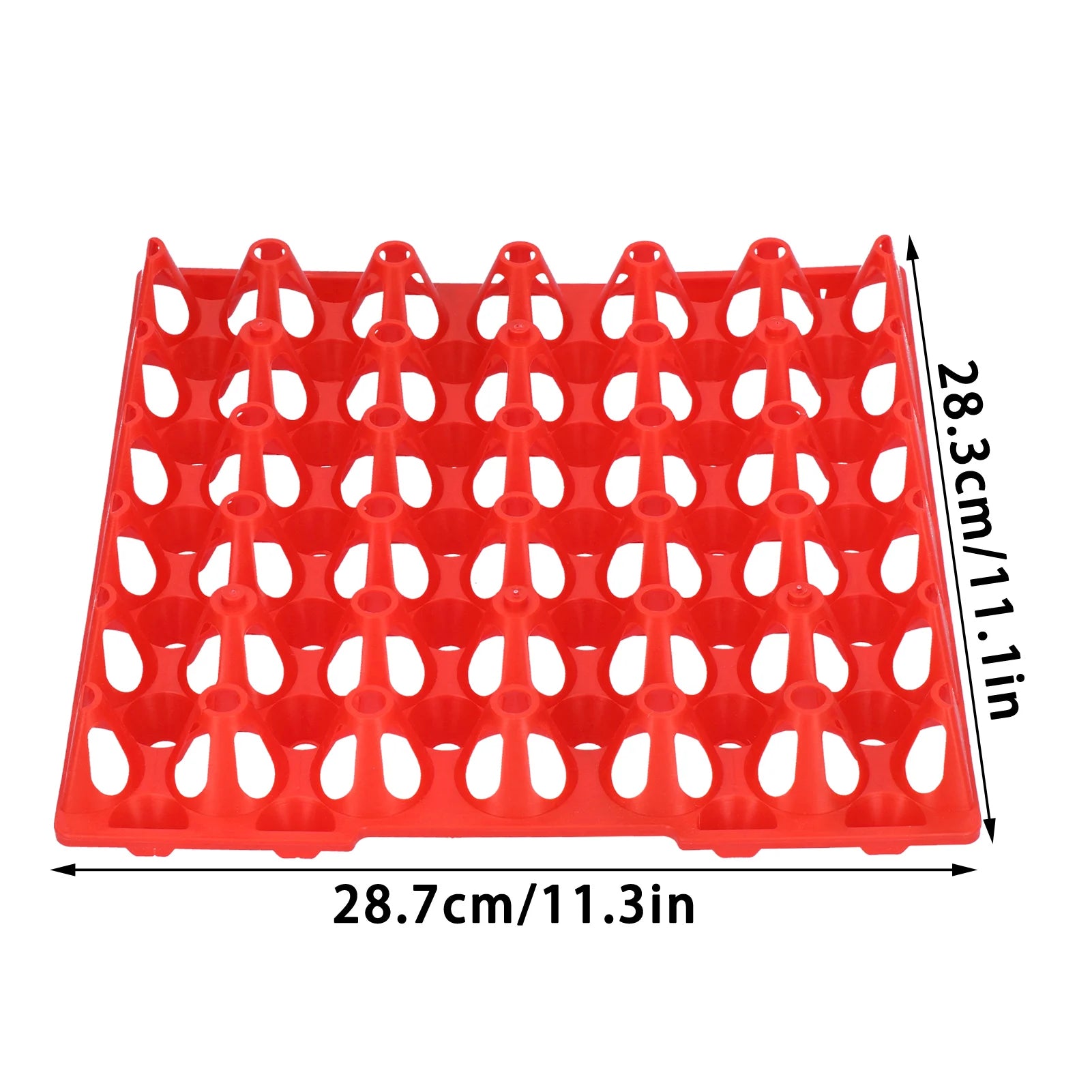 5Pcs Plastic Egg Storage Tray 11.3x11.1in 30 Cell Egg Crates Stackable Egg Holder for Storage Transportation Home Farm Supplies