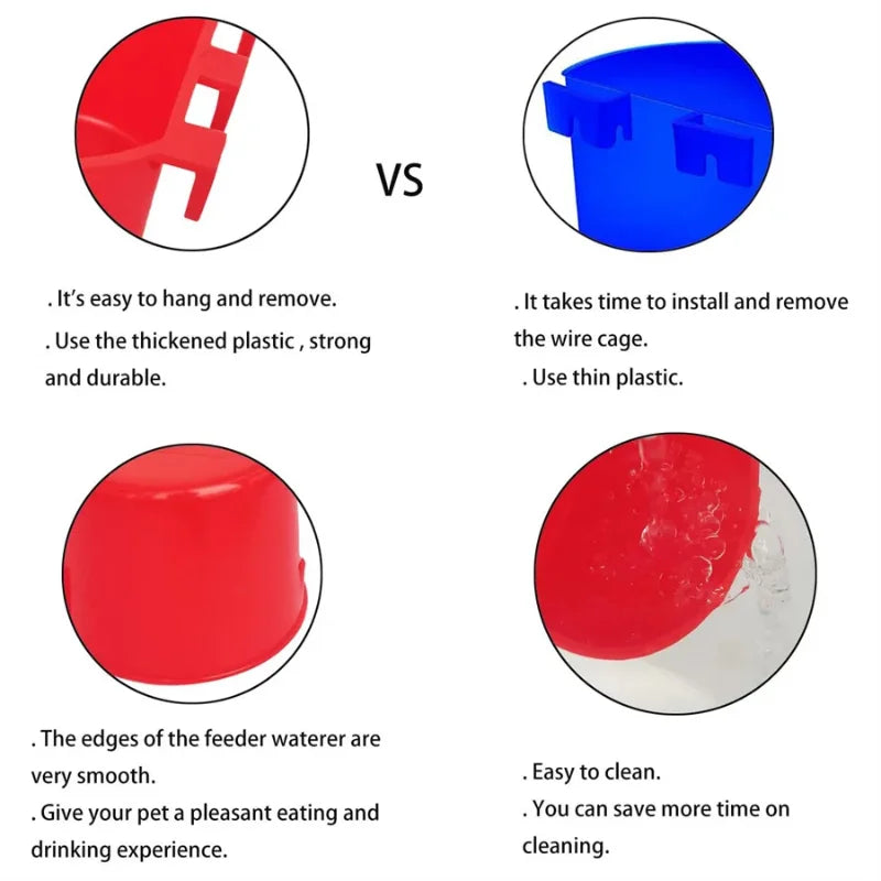 Tazas Colgantes de Agua y Comida para Gallinas 12 Uds