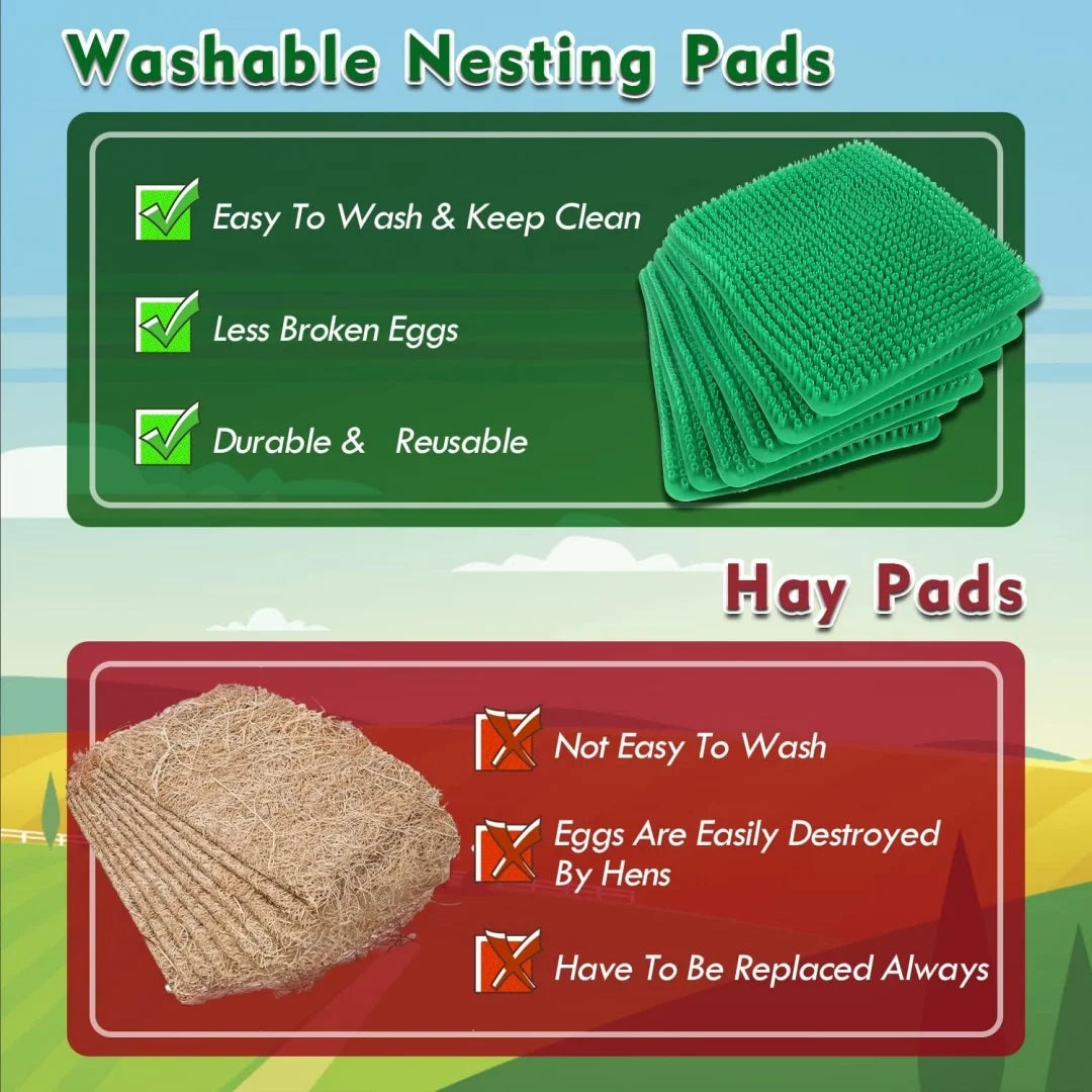 Alfombrillas de Plástico para Nido de Pollos – 1/2 Piezas