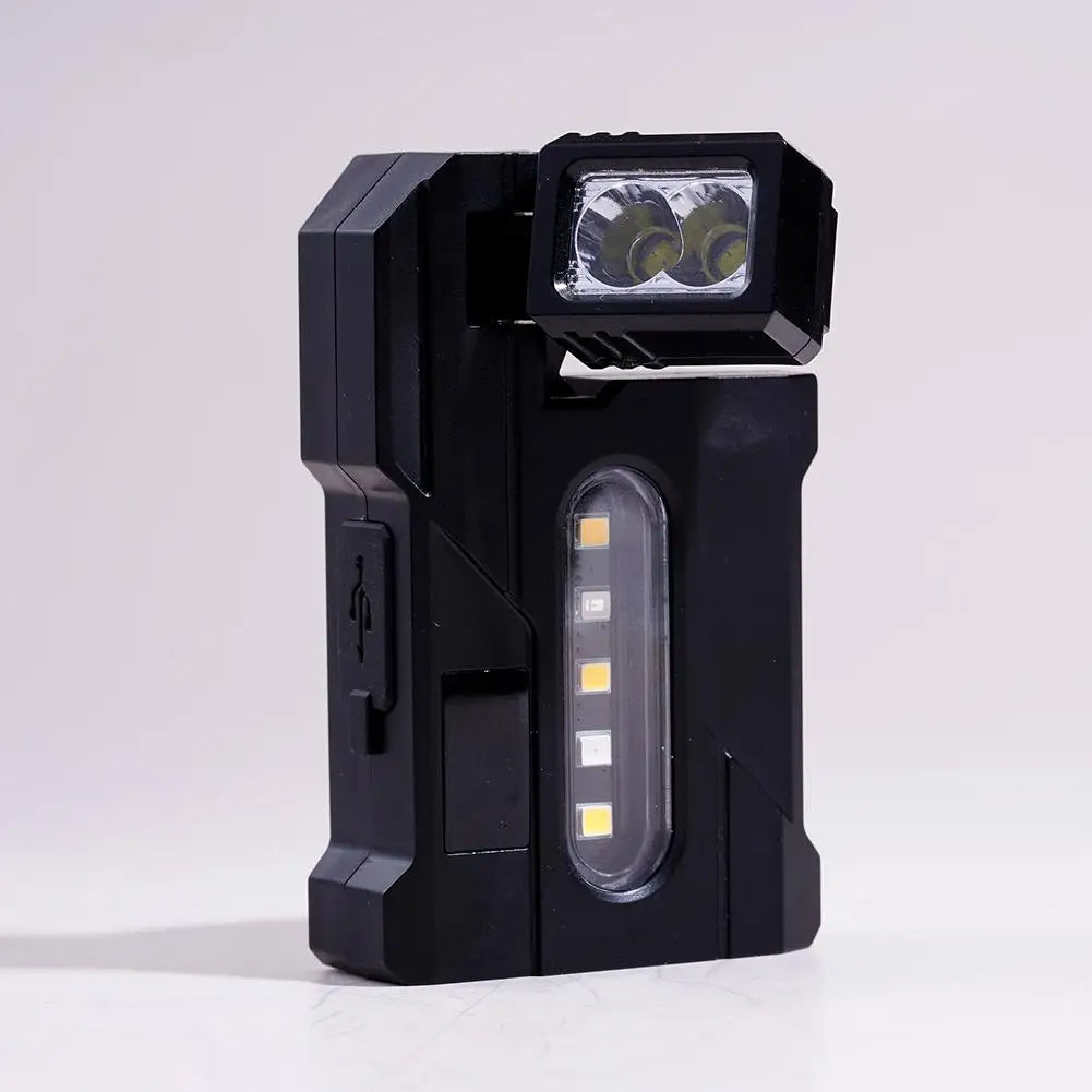 Portable Flashlight Ajustable-angle Magnetic Rechargeable Multifunctional Flashlights Outdoor Red and Blue Warning Work Lights
