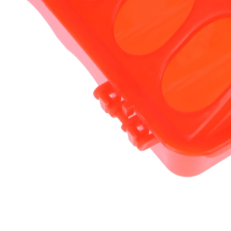 1 Pc Double Row 12/18 Holes Poultry Ground Feeder Plastic Clamshell Feeding Chicken Groove Farm Breeding Supplies