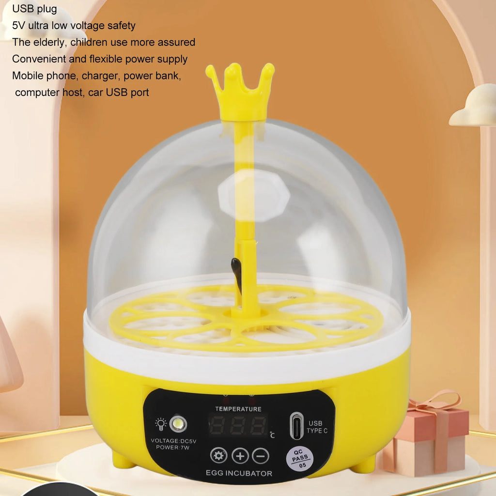 Mini Incubadora Automática 4 Huevos para Gallinas