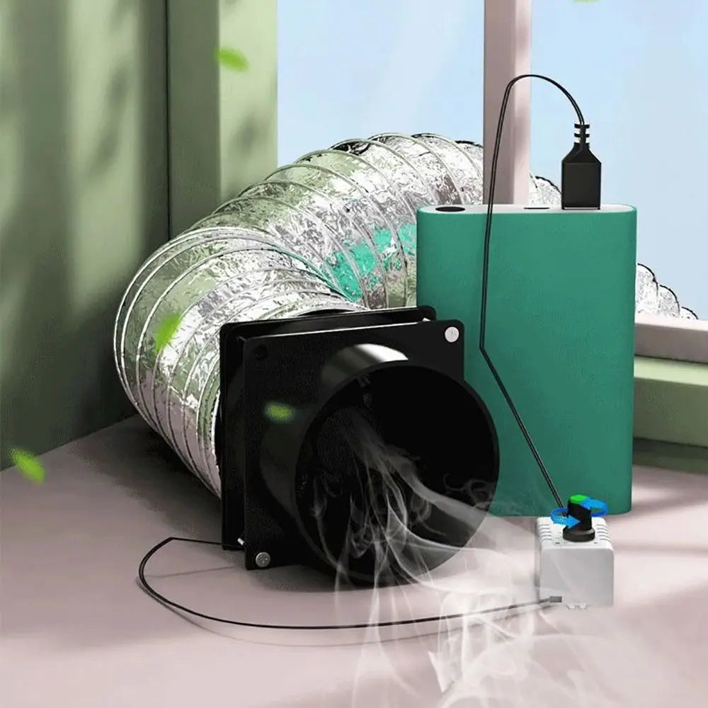 1Pcs Adjustable Speed USB Exhaust Fan Duct Air Ventilation with Pipe Air Blower Simple Mini Fume Absorber