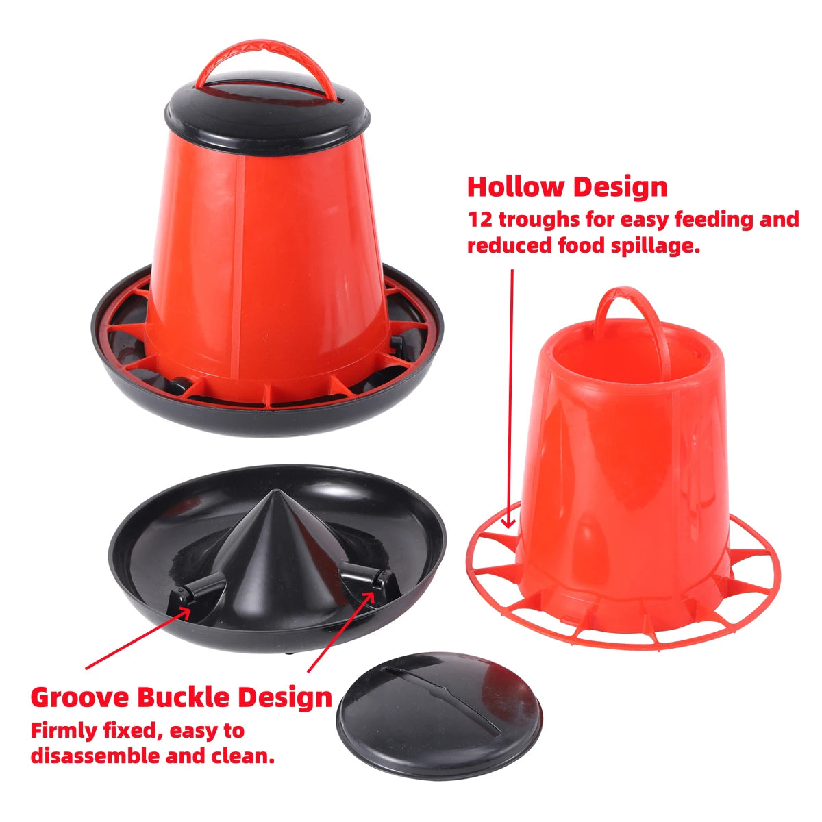 Cubo Comedero Automático para Pollos