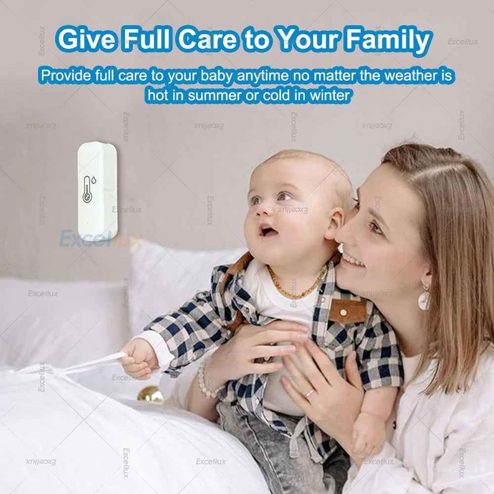 Smart Zigbee Temperature And Humidity Sensor Smart Home Hygrometer Thermometer APP Remote Monitoring Works with Zigbee Gateway