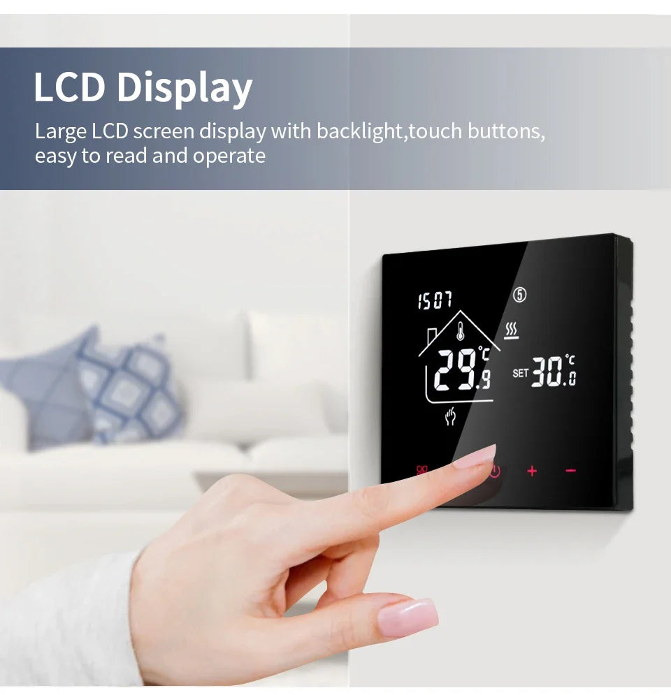 WiFi Smart Thermostat Temperature Controller Tuya Smart Life For Floor Heating Electric/Water Gas Boiler Works With Alexa Alice