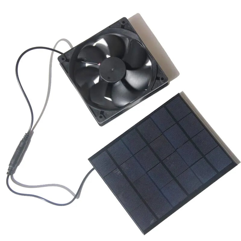 Ventilador Solar 6V 3.5W para Gallinero y Casa de Mascotas