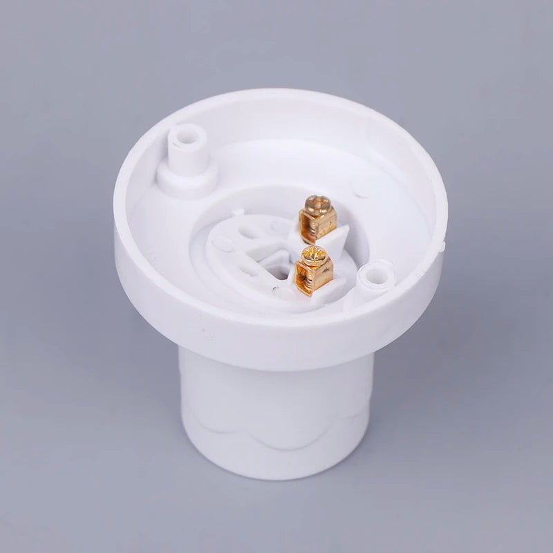 LED Lighting Bulb Socket E27 Socket 10A Flat Head Screw Rotatable Straight And Oblique 230V White Socket Light Fitting
