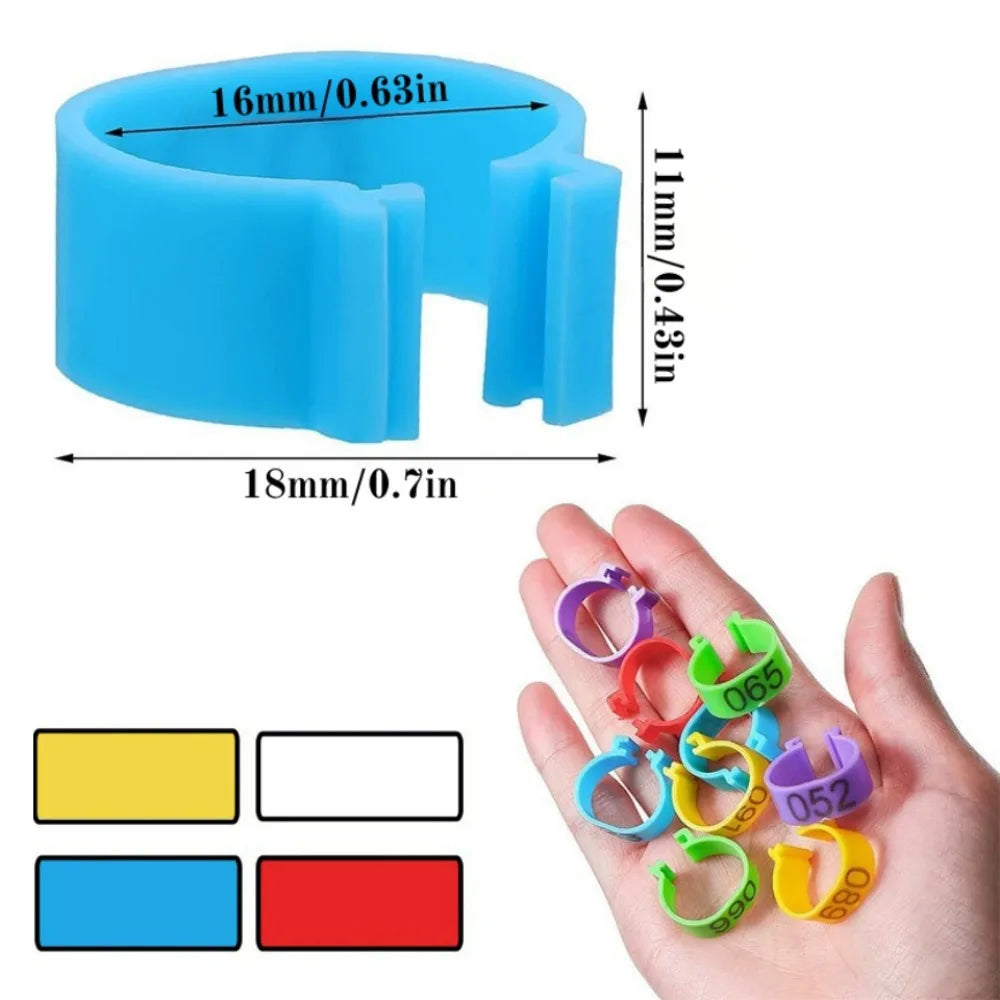 Anillos Numerados para Pies de Pollos y Aves de Corral