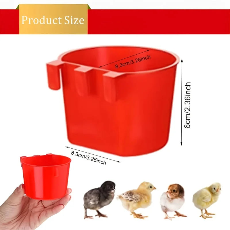 Tazas Colgantes de Agua y Comida para Gallinas 12 Uds