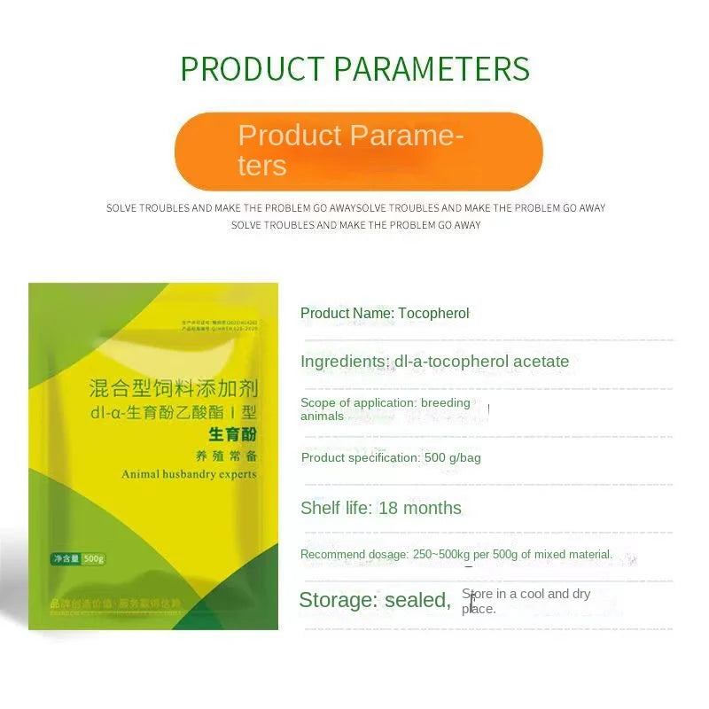 Vitamina E en Polvo para Pollos y Ganado