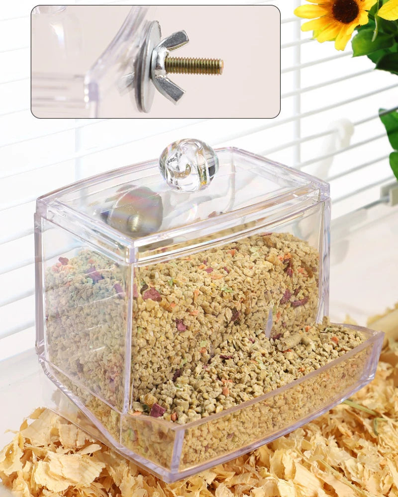 Automatic Quail Feeder Foraging Feeder for Birds Parrot Cage Bird Feeding System Cage Accessories for Parakeet Quail Pet Chicken