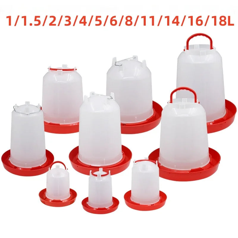 Cubo de agua automático para pollo, dispositivo de alimentación de gallina, gallo, gallina, suministro de agua de granja, 1/1, 5/2/3/4/5/6/8/11/14/16/18L