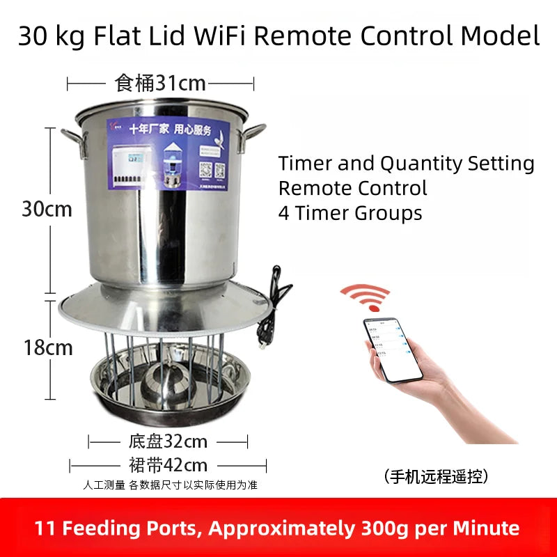 Comedero Automático para Pollos con WiFi y Energía Solar