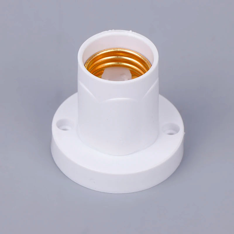 LED Lighting Bulb Socket E27 Socket 10A Flat Head Screw Rotatable Straight And Oblique 230V White Socket Light Fitting