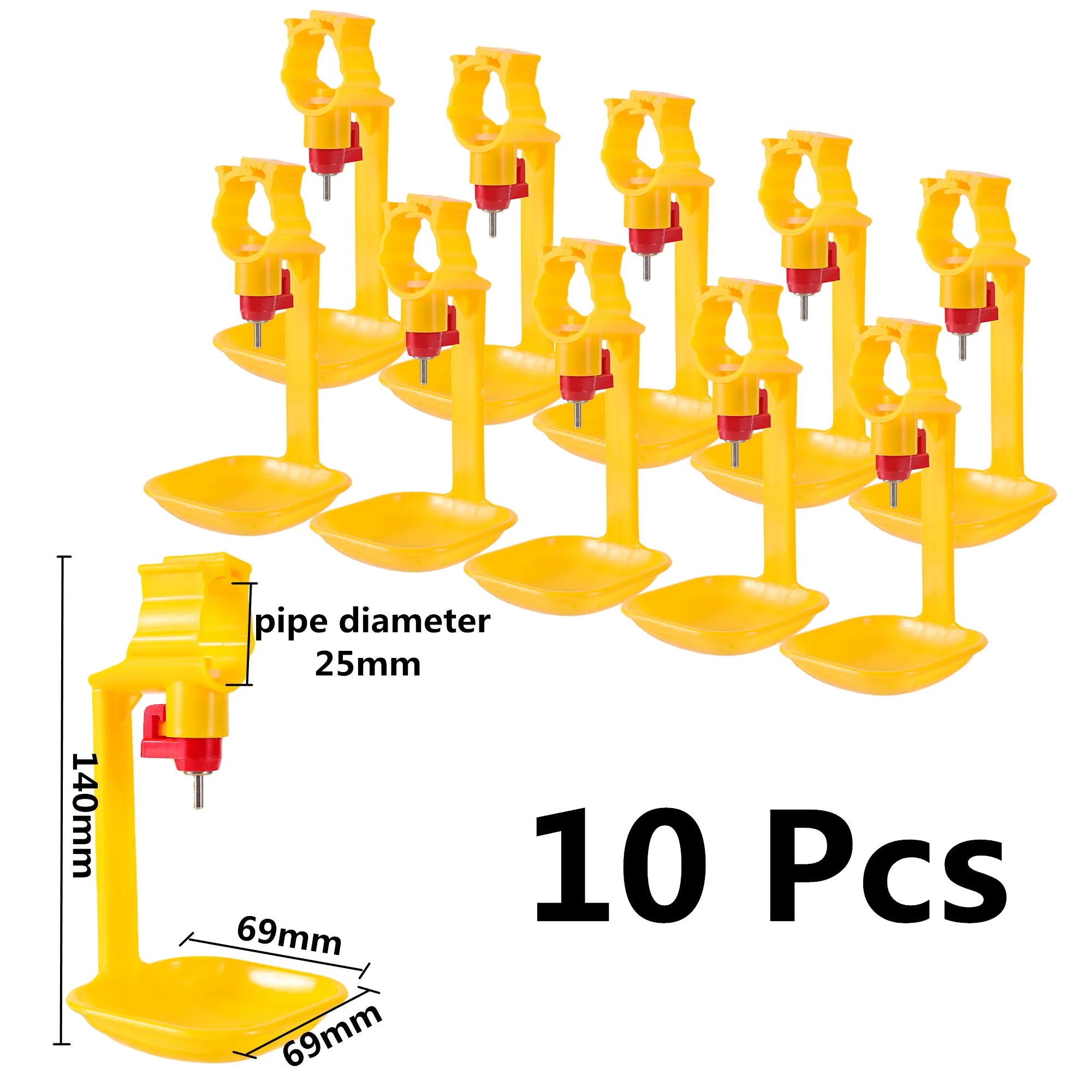 Chicken Feeder Poultry Feeding Supplies DIY Rain Proof Poultry Feeder Port Gravity Feed Kit For Buckets Barrels Bins Troughs