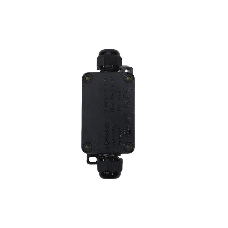 Junction Box Mini Outdoor Waterproof Ip66 Terminals One In Two Out Waterproof Box Plastic Corrosion Resistant Black Junction