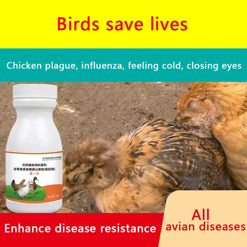 Suplemento para Aves de Corral 30g para Fiebre y Enfermedades