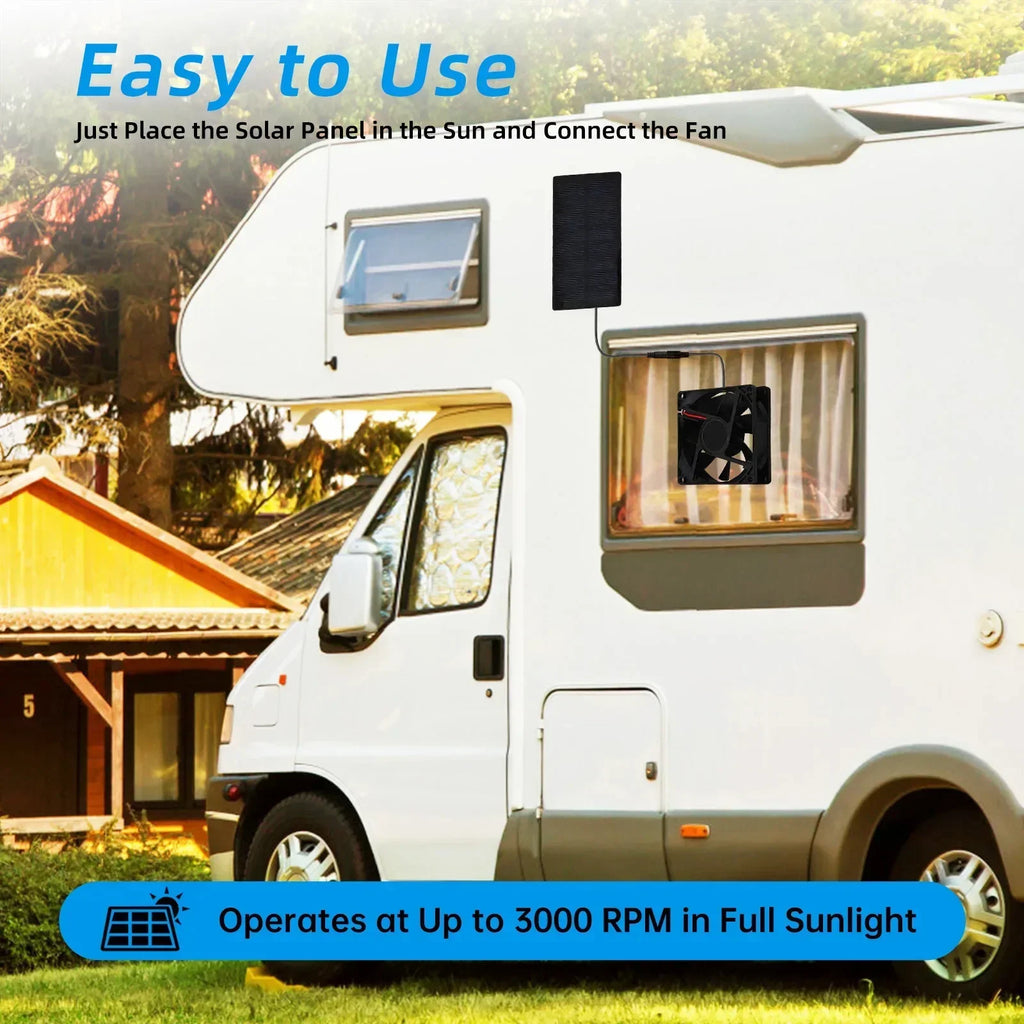Small Solar Exhaust Fan Mini Cooling Fan Solar Powered Fan Wit Outdoor, Utility Room, Pet House, Chicken House, Dog House