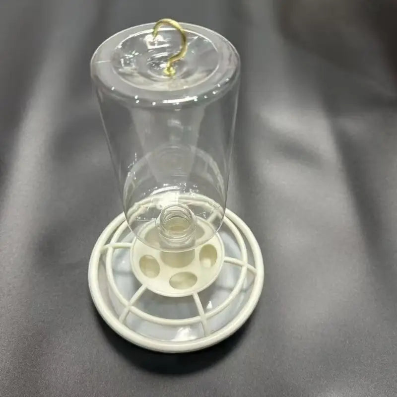 Automatic Bird Feeder with Anti-Scatter, Parrot Food Dispenser for Cage, Hanging Hook Auto-Feeding Container for Small Birds ﻿