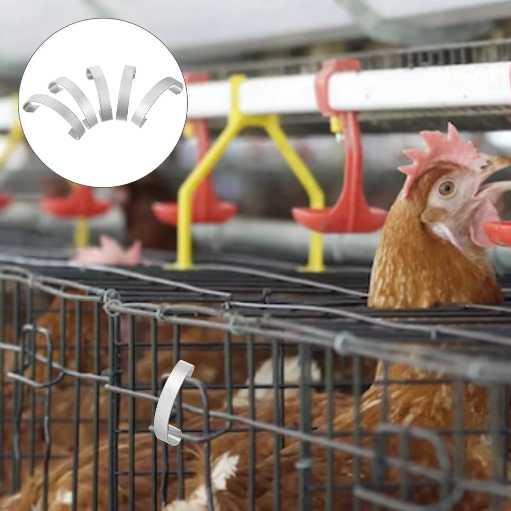 20 Ganchos de Acero para Jaulas – Resorte y Alta Resistencia