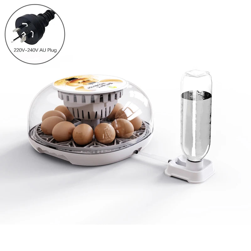 Incubadora de huevos de ganso y pollo pequeño para el hogar, agregue automáticamente el agua, Control inteligente de temperatura, 12 incubadoras
