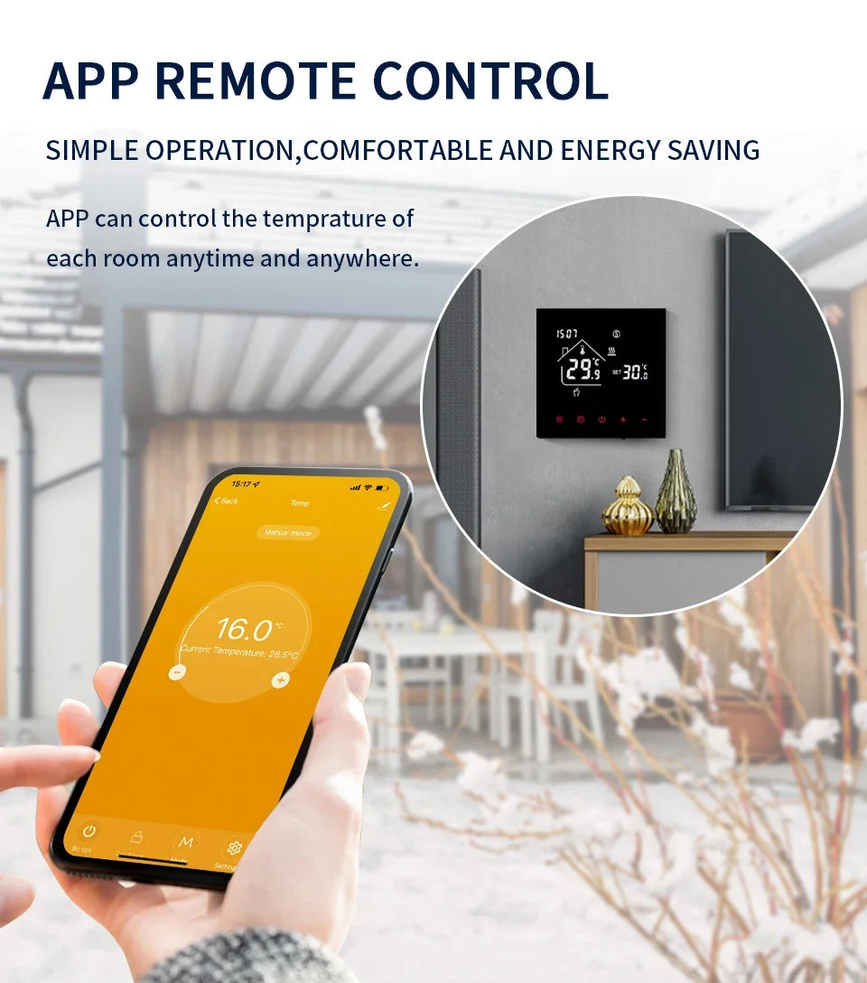 WiFi Smart Thermostat Temperature Controller Tuya Smart Life For Floor Heating Electric/Water Gas Boiler Works With Alexa Alice