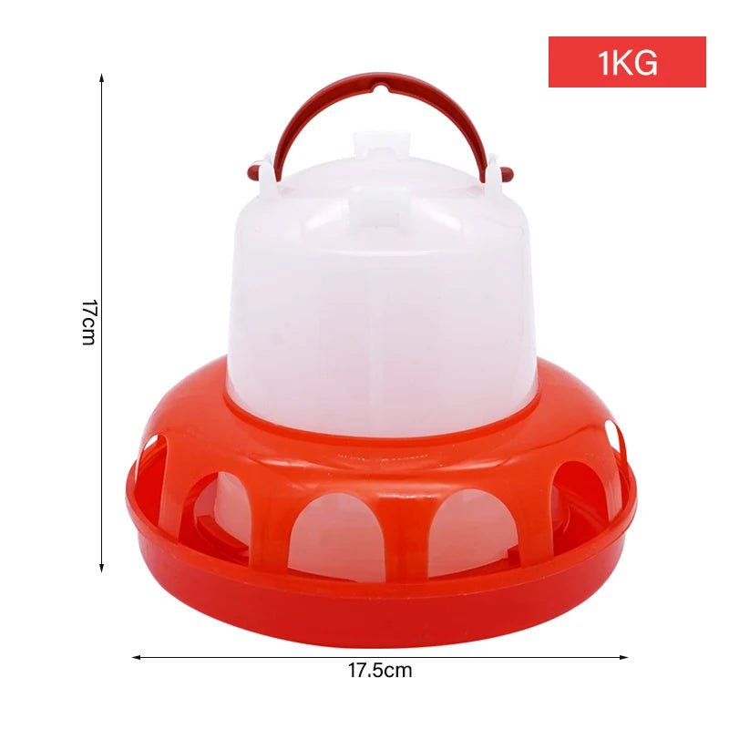1Kg/3Kg Poultry Automatic Drinking Bucket Quail Pigeon Feeder Chicken Feeding Water Poultry Animal Feeding Tool Supply