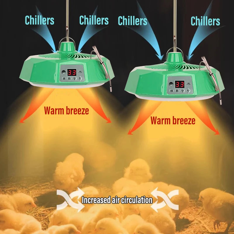 Pet Poultry Intelligent Heating Lamp Thermostatic Temperature Controller Heater Animal Warm Light Poultry Brooding Incubator