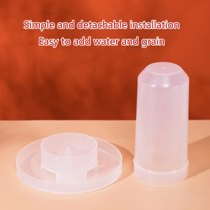 Dispensador Transparente de Agua y Alimento para Aves