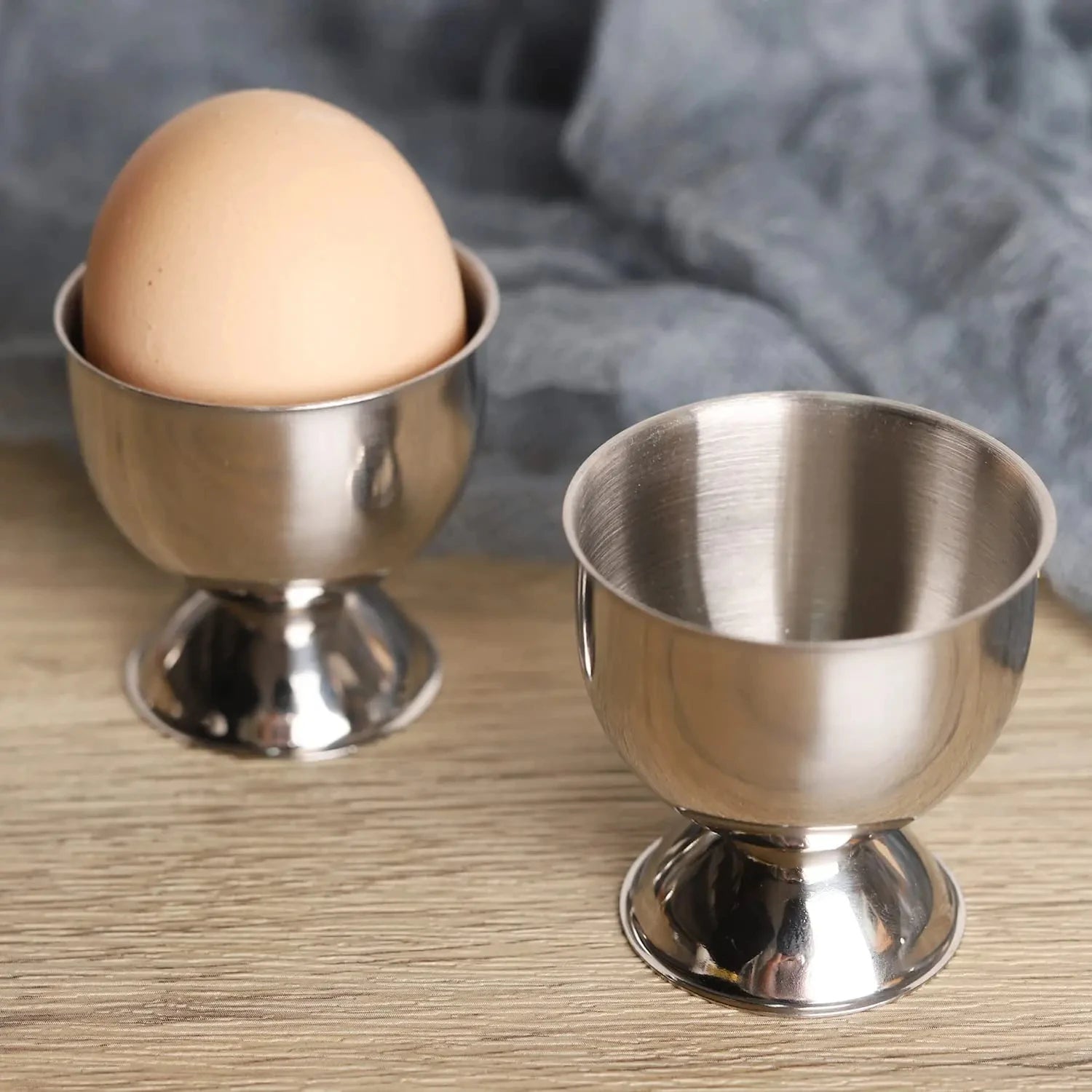 Egg Cups Set Stainless Steel Hard Soft Boiled Egg Tray Holder for Breakfast Brunch Kitchenware Christmas Gift Set Kitchen Tools