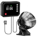 B59B Ventilador Eléctrico con Clip y Pantalla Digital 360°