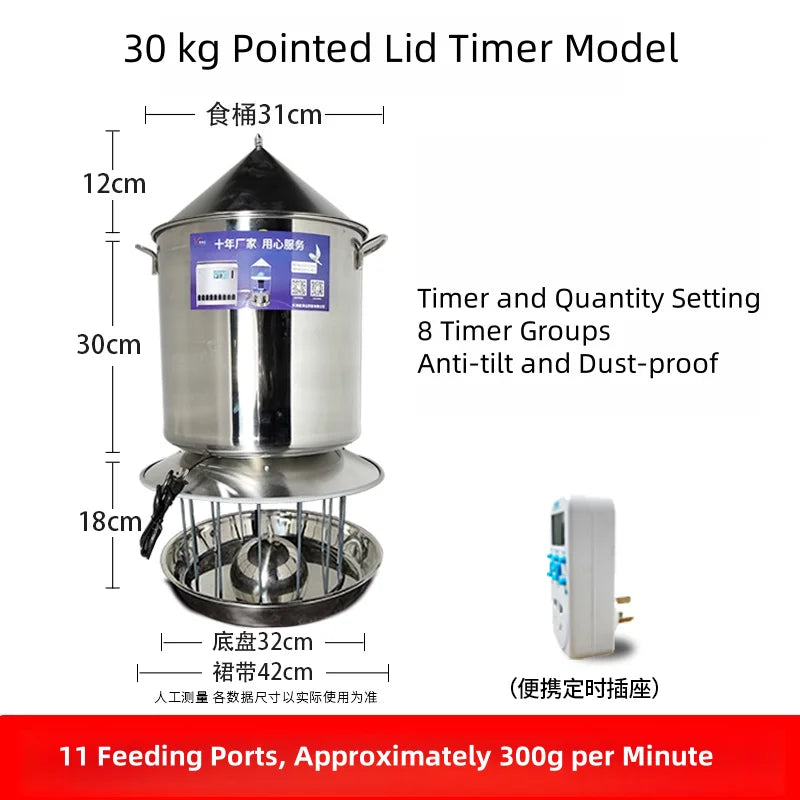 Comedero Automático para Pollos con WiFi y Energía Solar