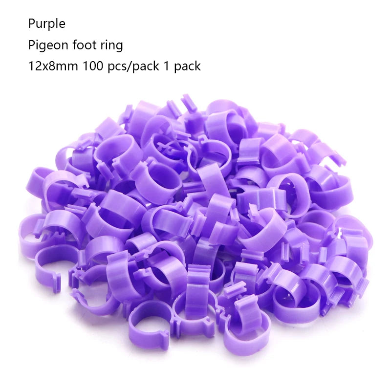 Anillos para patas de pollo, cierre de etiqueta de plástico ajustable para patas de aves de corral, Clip de trinquete Digital, herramienta de alimentación para granja de patos, palomas y gansos, 25/100