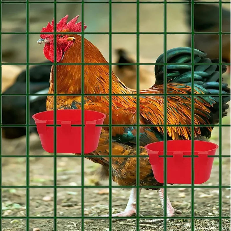 Tazas Colgantes de Agua y Comida para Gallinas 12 Uds