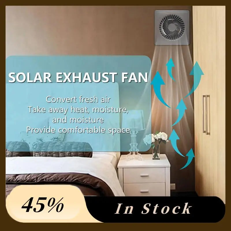 Ventilador Solar Silencioso 4" 8W para Gallineros e Invernaderos