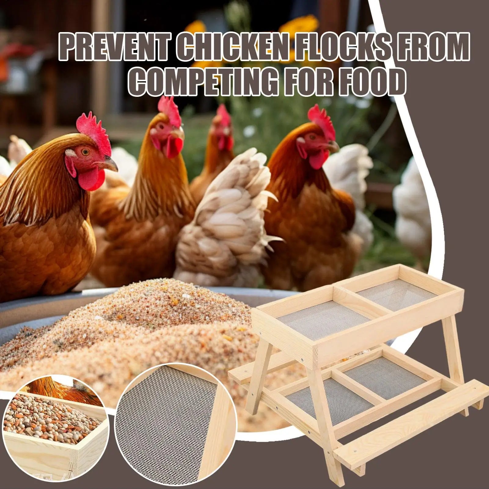 Mesa de Alimentación Doble Capa para Gallinas