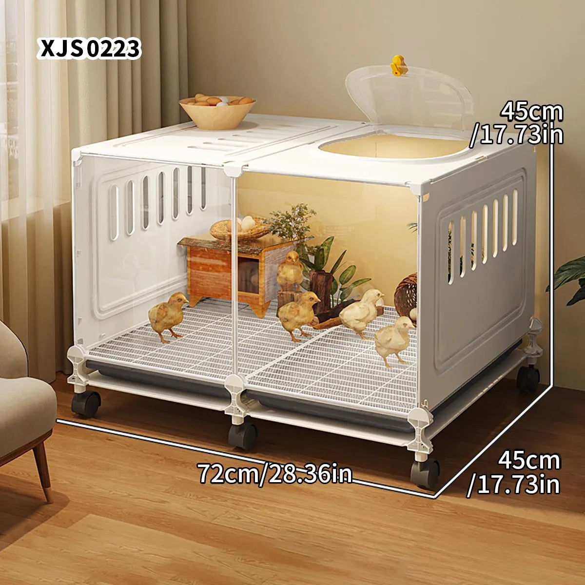 Jaula de Hierro para Codornices con Bandeja